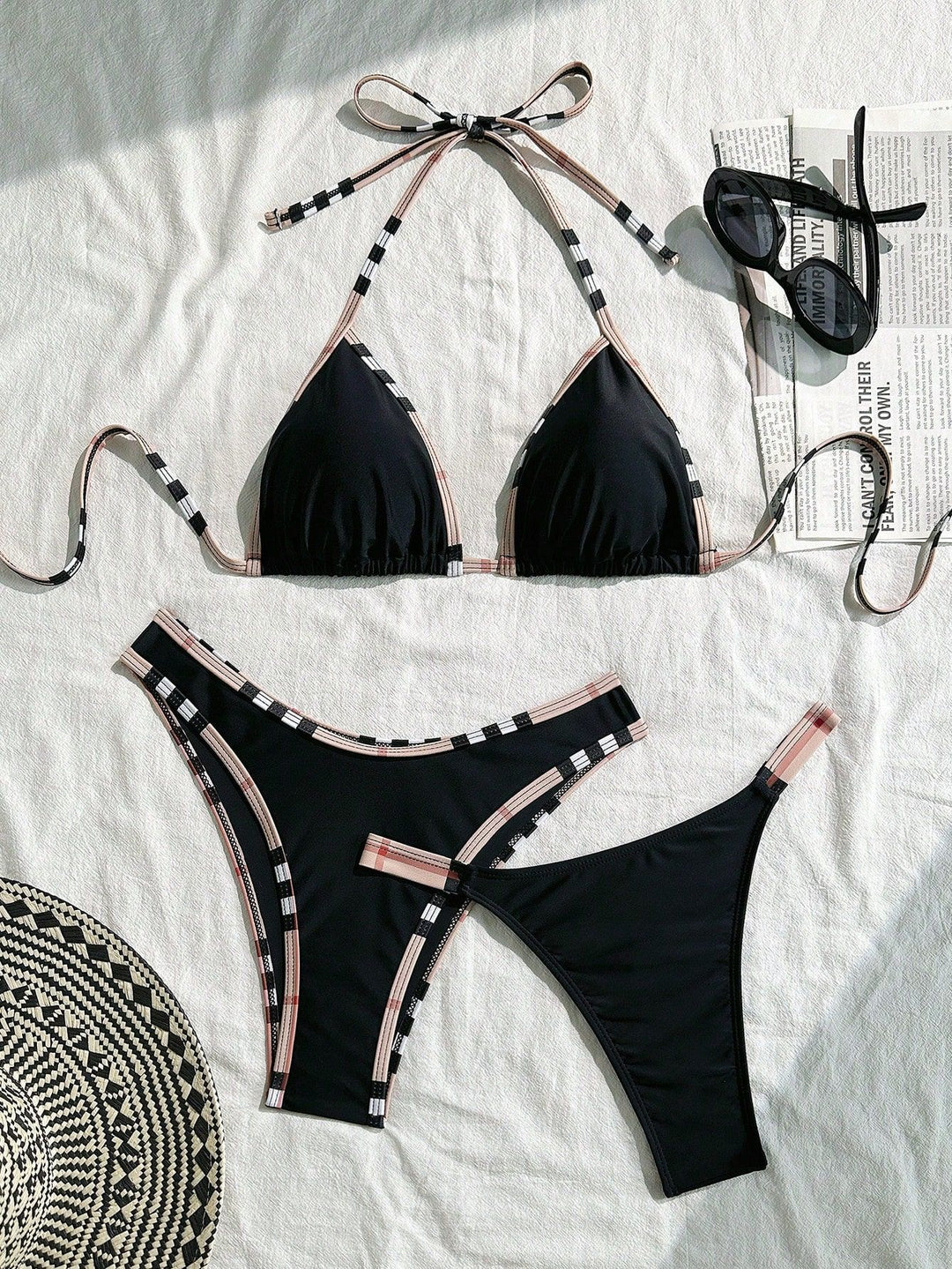 Damen Triangel-Bikini mit Struktur und modischen Akzenten Drune