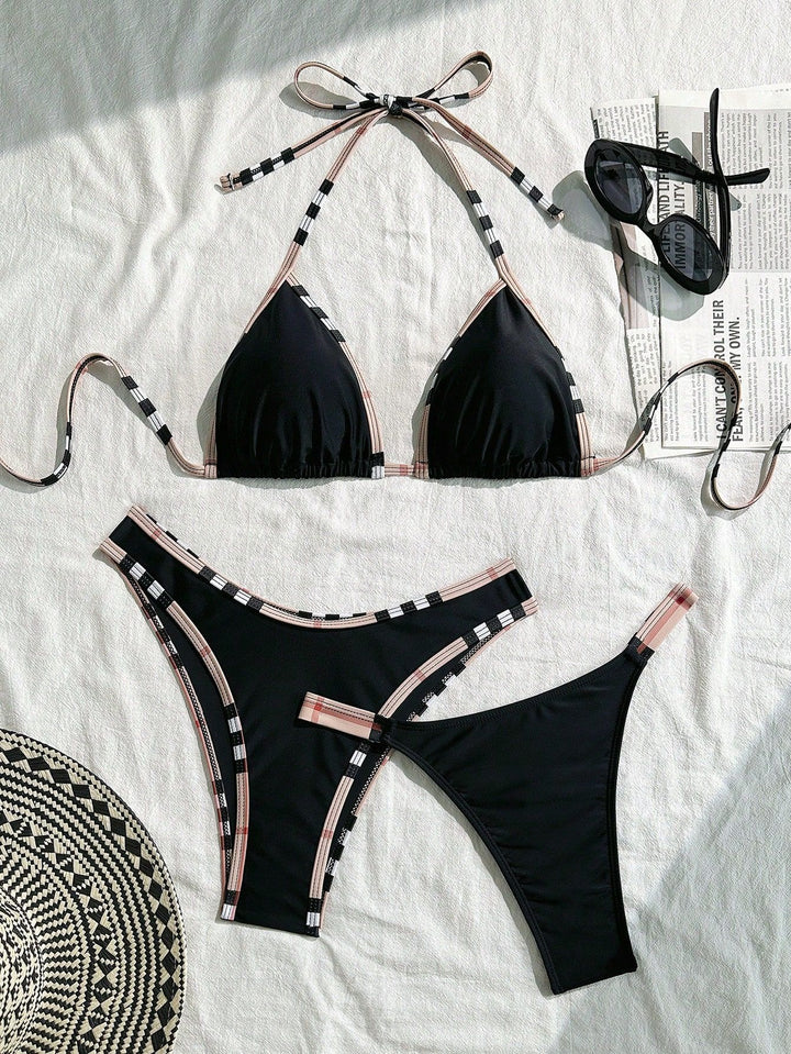 Damen Triangel-Bikini mit Struktur und modischen Akzenten Drune