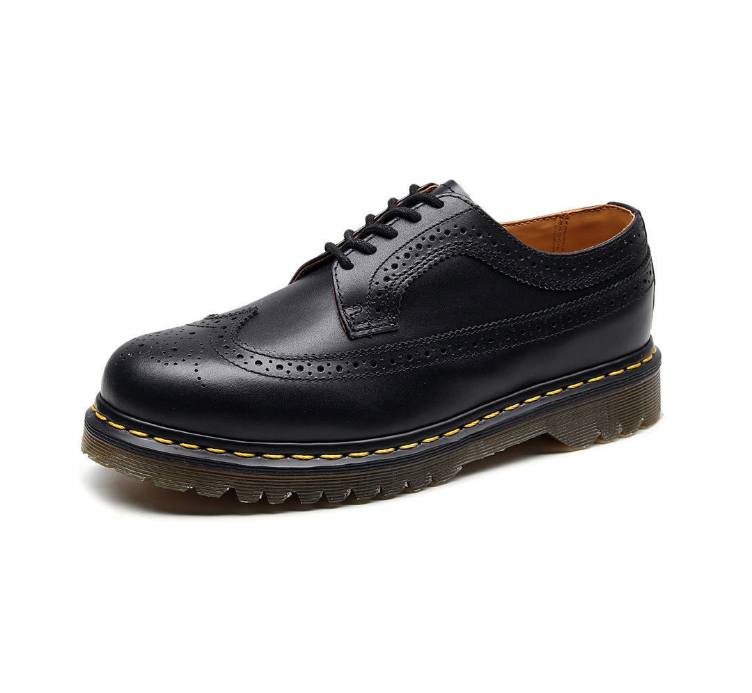 Herren klassische Brogue Derby Schnürschuhe mit gepolsterter Luftsohle Drune