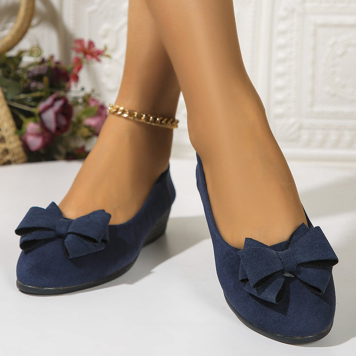Damen modische und komfortable Ballerinas mit Glitzerelementen Drune