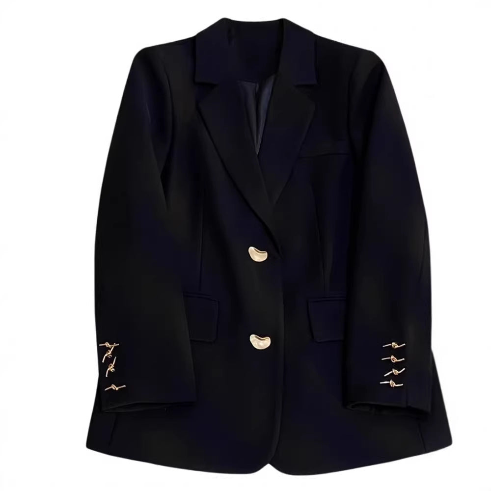 Damen Eleganter Blazer mit goldenen Details Drune
