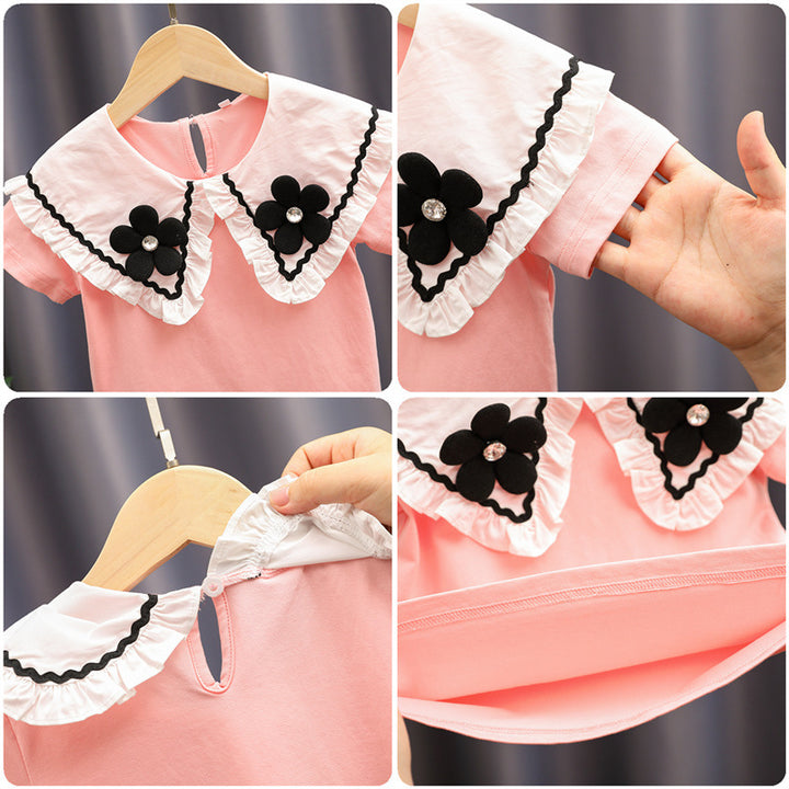 Damen elegante und verspielte Bluse mit Volantkragen Drune