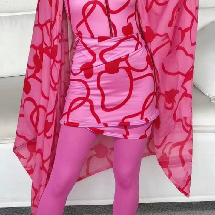 Damen modischer Bademantel mit weitem Cut Drune