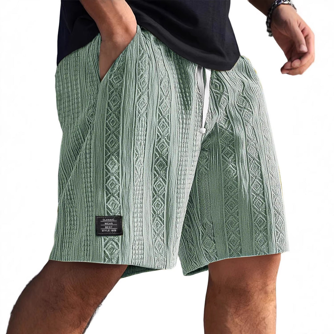 Herren Stilvolle Freizeithosen im lässigen Strickdesign Drune