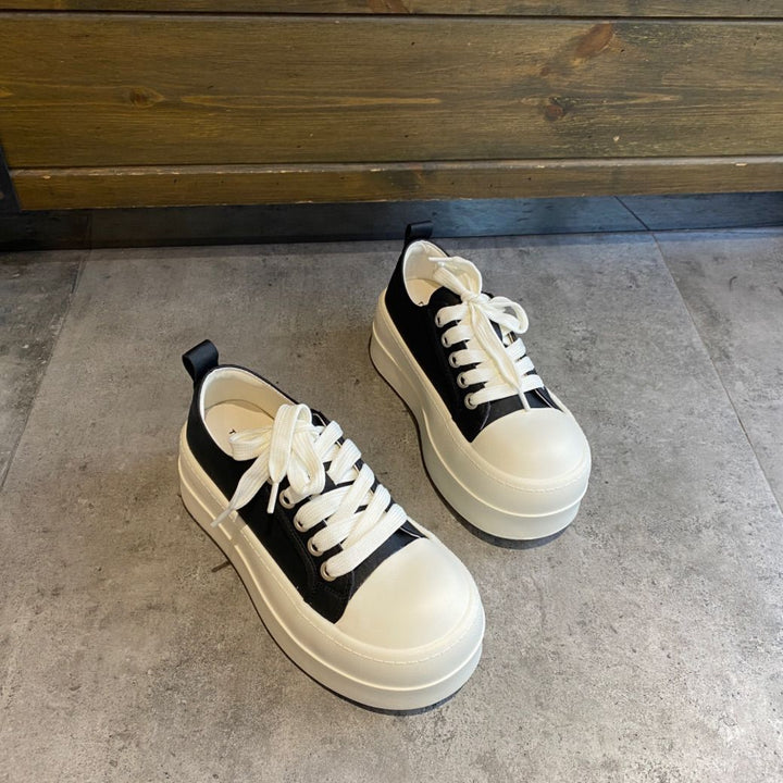 Damen Plateau-Sneaker mit robuster Gummisohle und komfortabler Dämpfung Drune