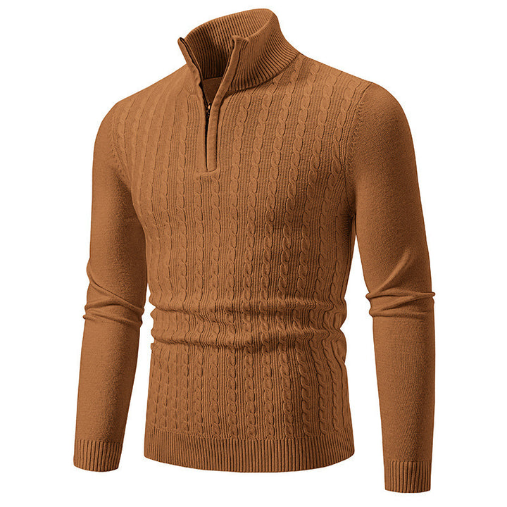 Herren Strickpullover mit Stehkragen Drune