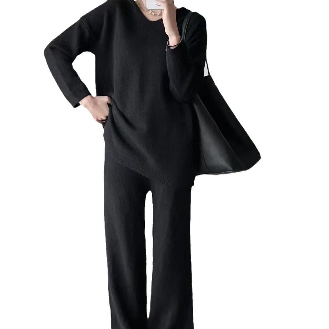 Damen Kuscheliges Strickensemble mit weitem Schnitt und elegantem Design Drune