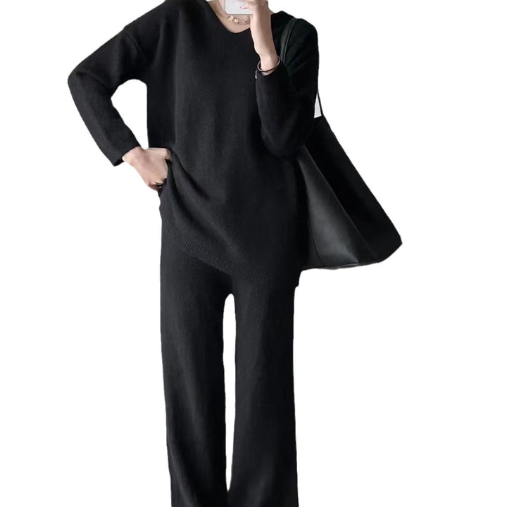 Damen Kuscheliges Strickensemble mit weitem Schnitt und elegantem Design Drune