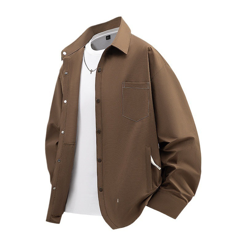 Herren Modische und lässige Overshirt Jacke Drune