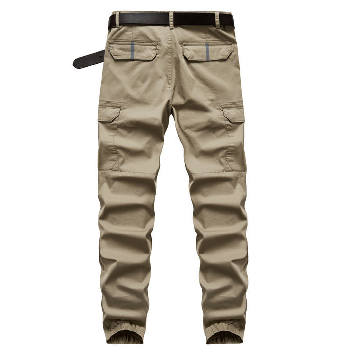 Herren Cargo-Joggerhose mit Gummbündchen, Knieeinsatz und Mehrfach-Taschen Drune