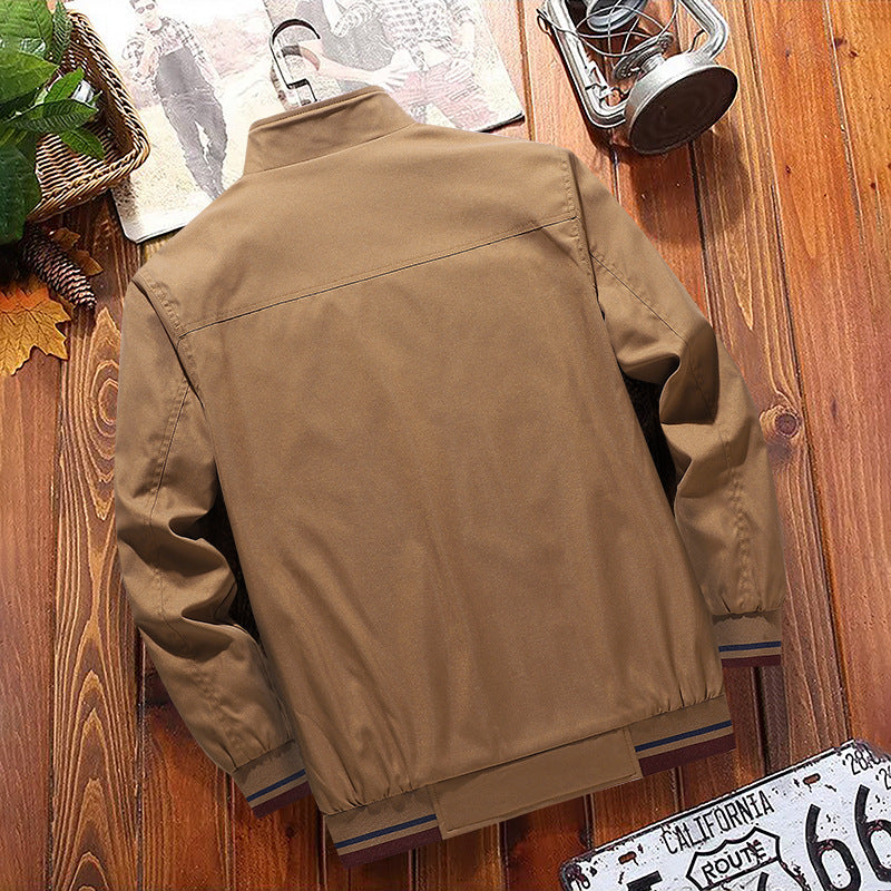 Herren Moderne Freizeitjacke mit Stehkragen Drune