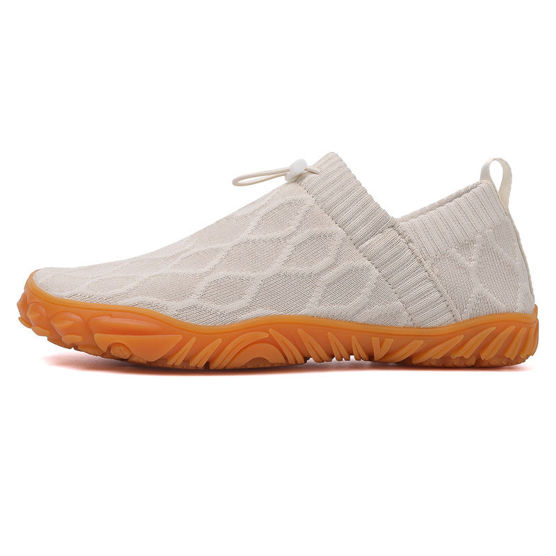 Unisex nan Hybrid-Slipper für Indoor und Outdoor mit elastischem Strickschaft, Zugstopper und profilierter Gummisohle Drune