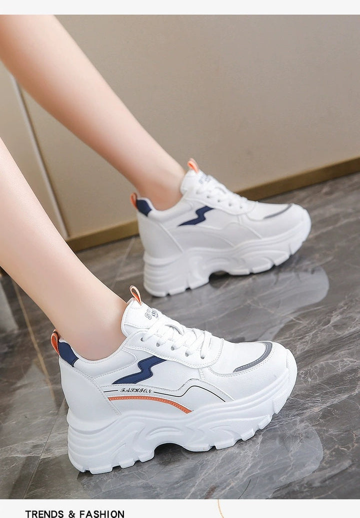 Damen Chunky Sneakers mit atmungsaktivem Obermaterial und dämpfender Laufsohle Drune