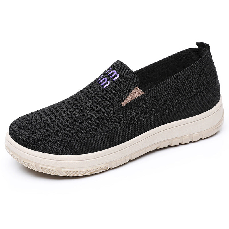 Damen Atmungsaktive Freizeit Slip-On Sneakers mit elastischem Obermaterial Drune