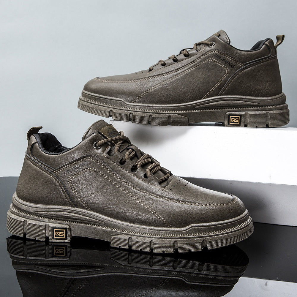 Herren Sportliche Leder Sneakers Drune