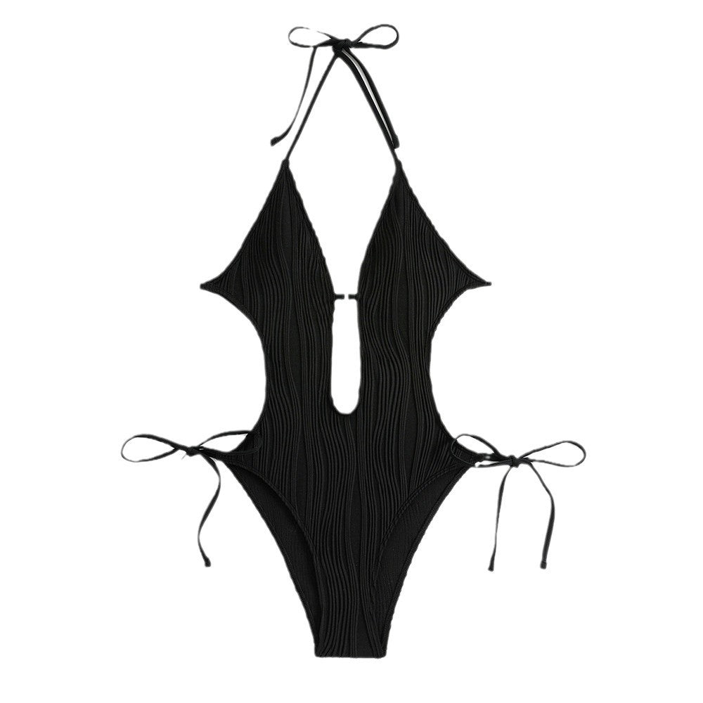 Damen Cut-Out Hochsitz Monokini Drune