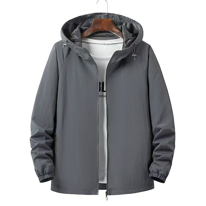Herren Leichte Outdoorjacke mit Kapuze Drune