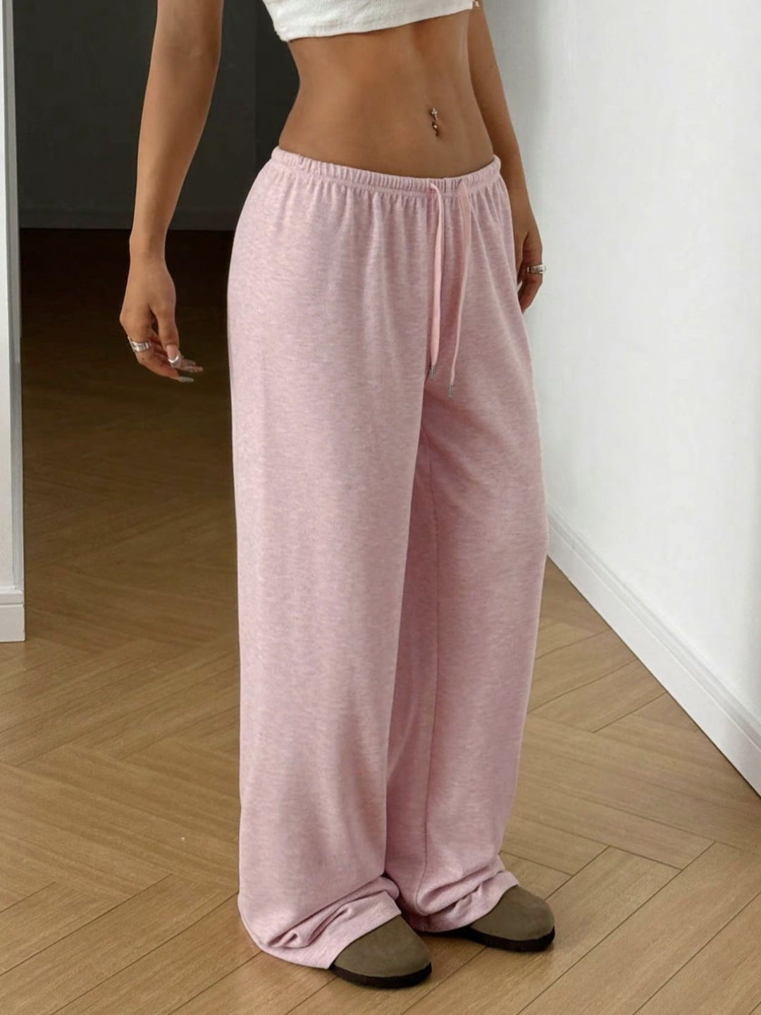 Damen Weite Sweatpants mit elastischem Bund Drune