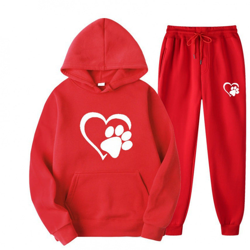 Damen Kuscheliger Hoodie und Jogginghose Set Drune