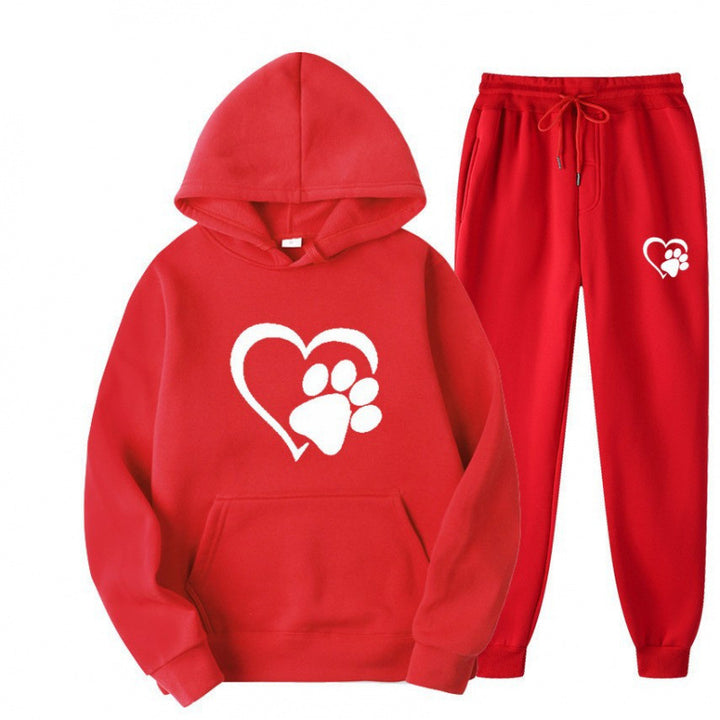 Damen Kuscheliger Hoodie und Jogginghose Set Drune