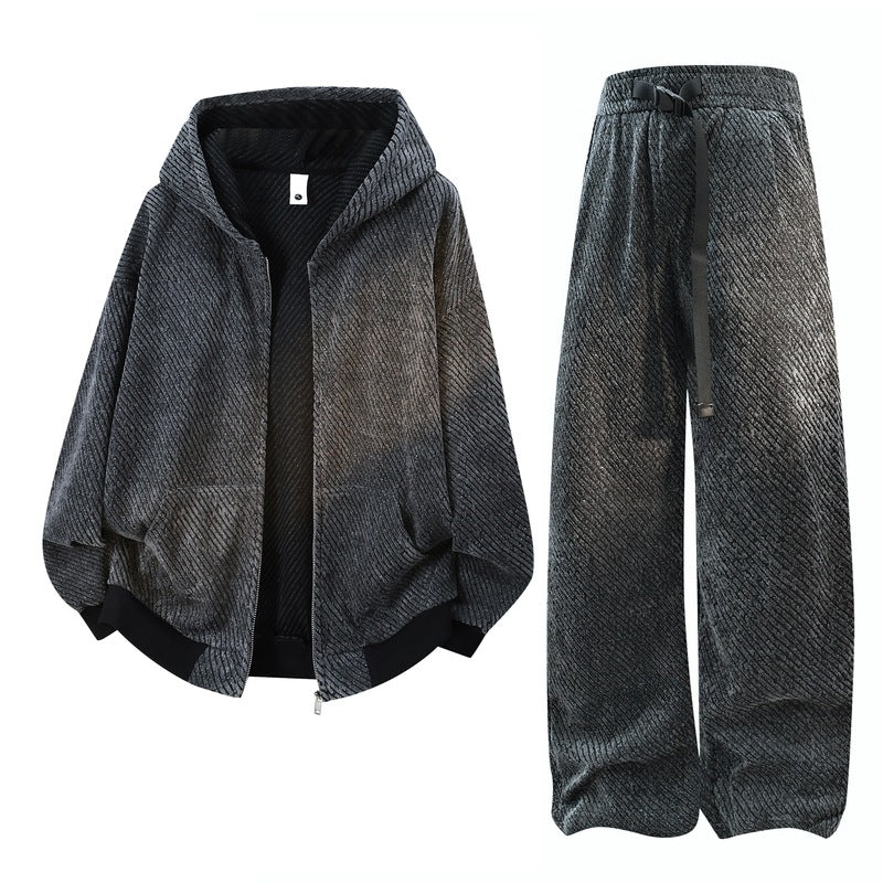 Damen weite Samt-Jogginghose mit elastischem Bund, Tunnelzug und lässiger Culotte-Passform Drune
