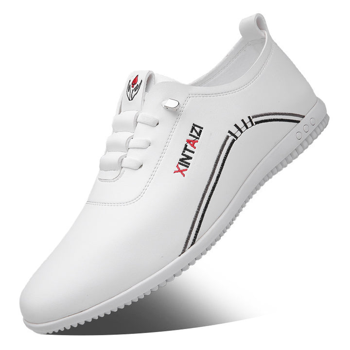 Herren Eleganter leichter Lederimitat-Slip-On mit elastischer Schnellzug-Lacing und profilierter Gummisohle Drune
