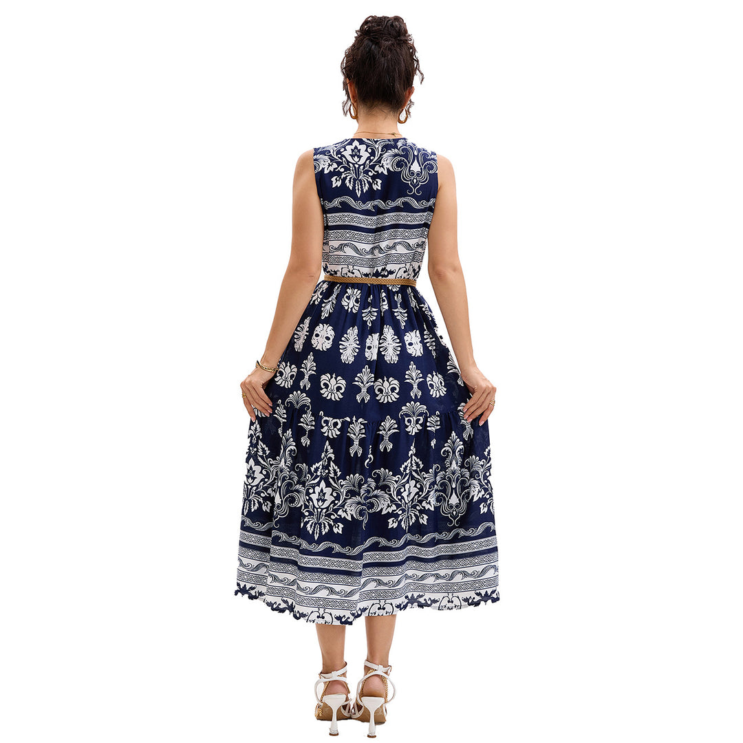 Damen Midikleid mit floralen Mustern Drune