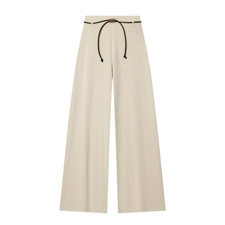 Damen Asymmetrisches Feinstrick-Top mit Wasserfallkragen und seitlicher Raffung Drune