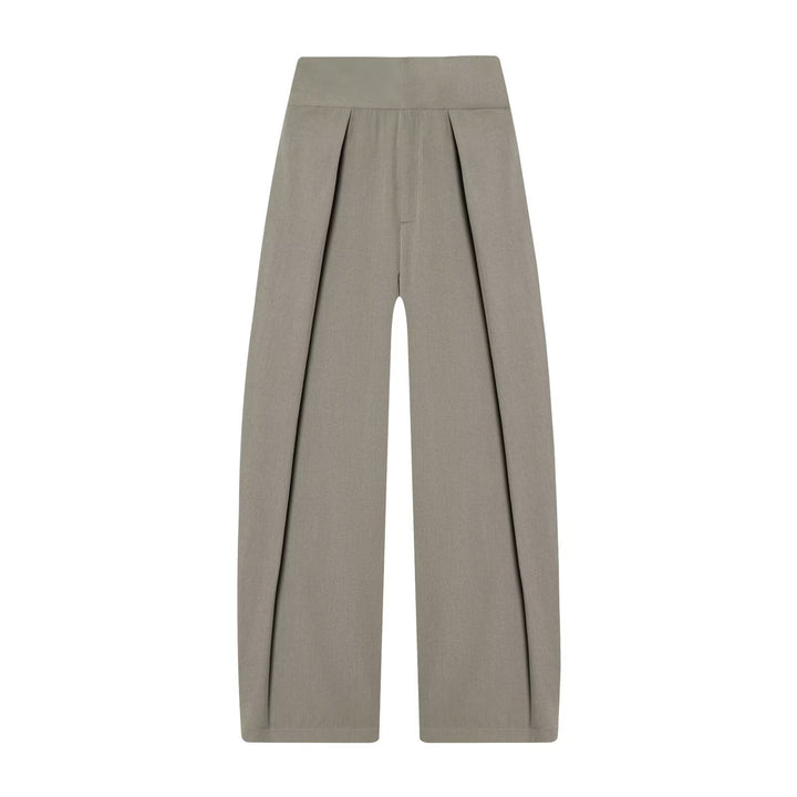 Damen elegante weite Hose mit feinen Falten Drune