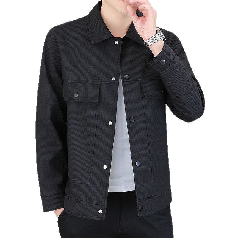 Herren Modische Freizeitjacke mit zwei großen Brusttaschen Drune