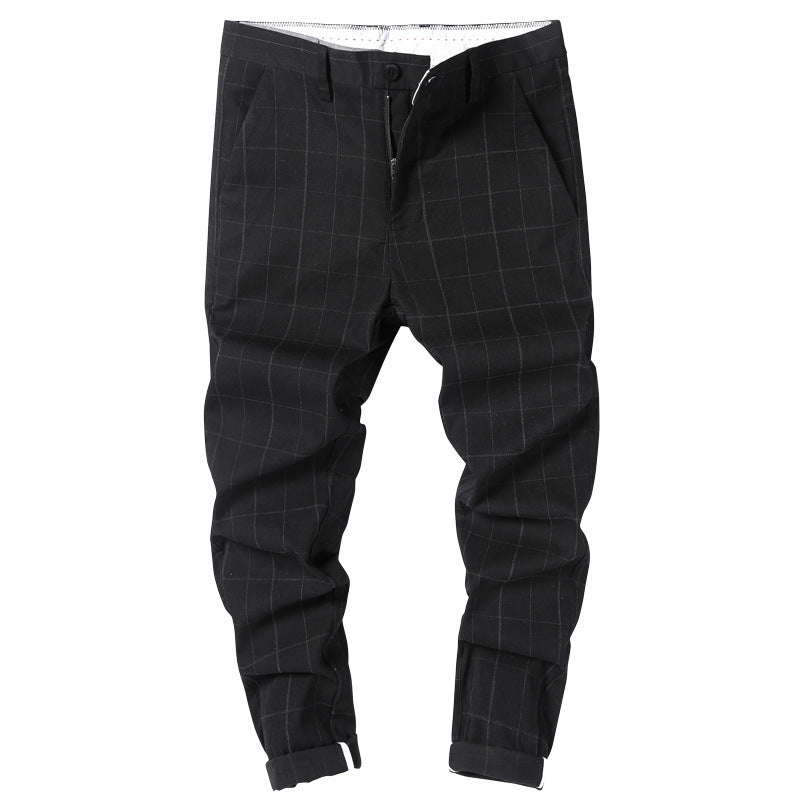 Herren Elegante Kariertes Chino-Hose Drune