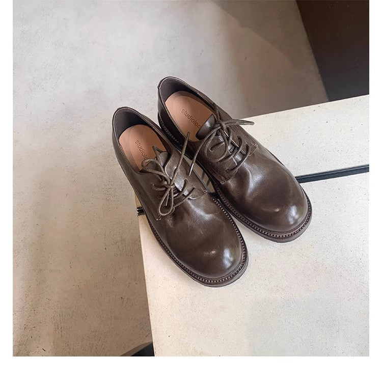 Damen Schnürschuhe aus hochwertigem Leder mit eleganter Profilsohle Drune