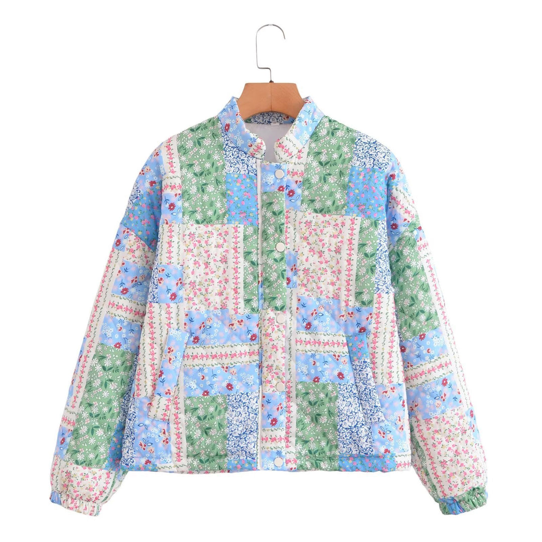 Damen Patchwork-Steppjacke mit praktischen Taschen Drune