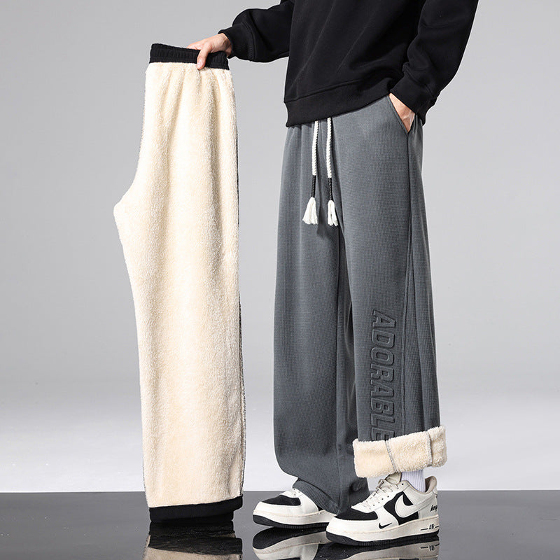 Damen Weitgeschnittene Fleece-Hose