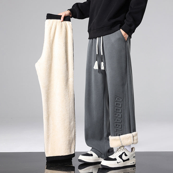 Damen Weitgeschnittene Fleece-Hose