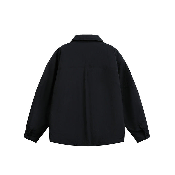 Herren Wattierte Hemdjacke mit Kontrast-Karotasche Drune