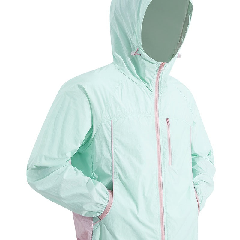 Herren Ultraleichte Kapuzenwindjacke aus Ripstop mit verstellbarem Saum & Brustreißverschluss Drune