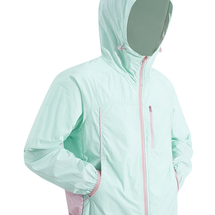 Herren Ultraleichte Kapuzenwindjacke aus Ripstop mit verstellbarem Saum & Brustreißverschluss Drune