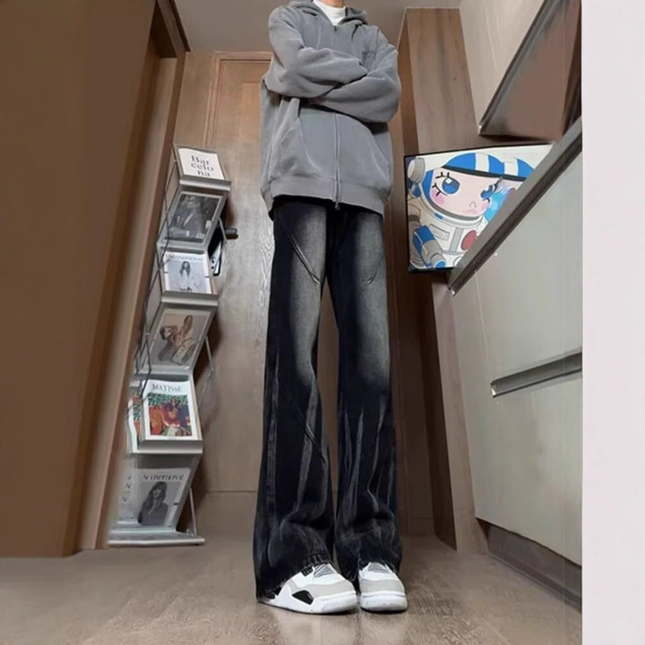 Herren lässige baggy Jeans im used Look Drune