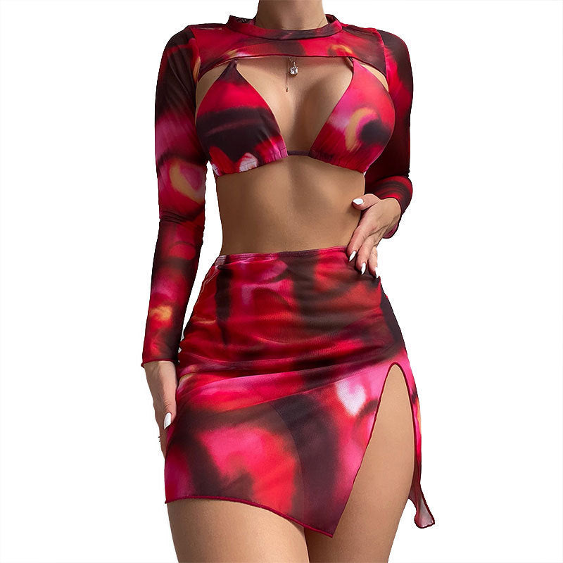 Damen Crop-Top und Rock Set Drune