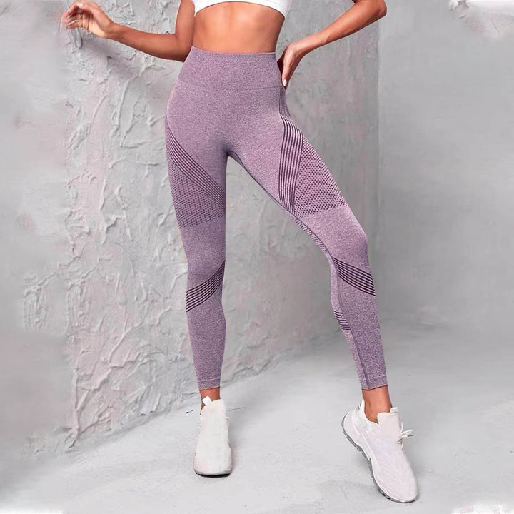Damen Funktionsleggings mit atmungsaktivem Design und strukturierten Einsätzen Drune