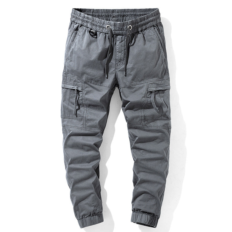 Herren Urbaner Tactical-Cargo-Jogger mit ergonomischen Kniefalten, integrierter Schlüsselöse und elastischem Knöchelabschluss Drune