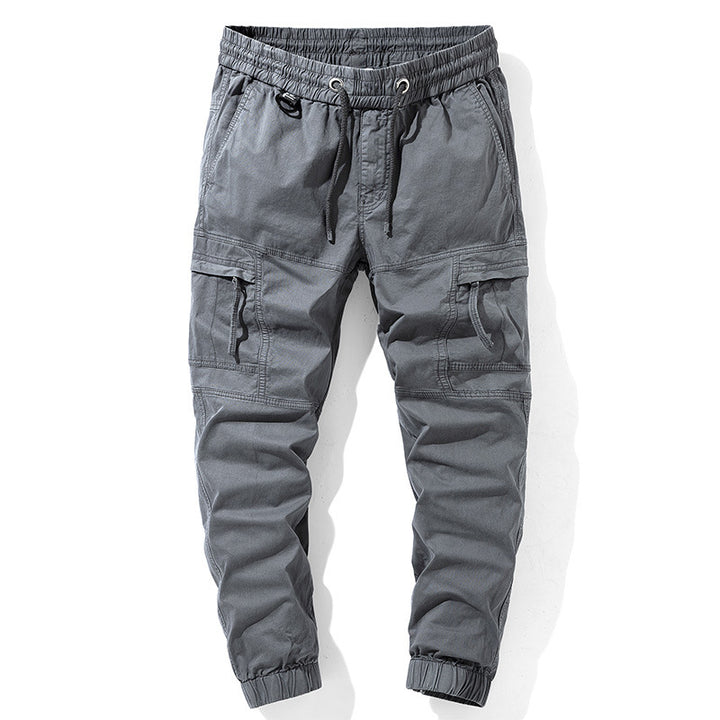 Herren Urbaner Tactical-Cargo-Jogger mit ergonomischen Kniefalten, integrierter Schlüsselöse und elastischem Knöchelabschluss Drune