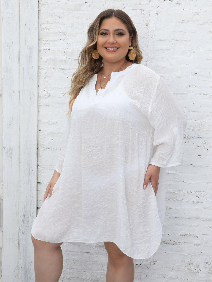 Damen lässiges Strandkleid mit seitlichem Schlitz Drune