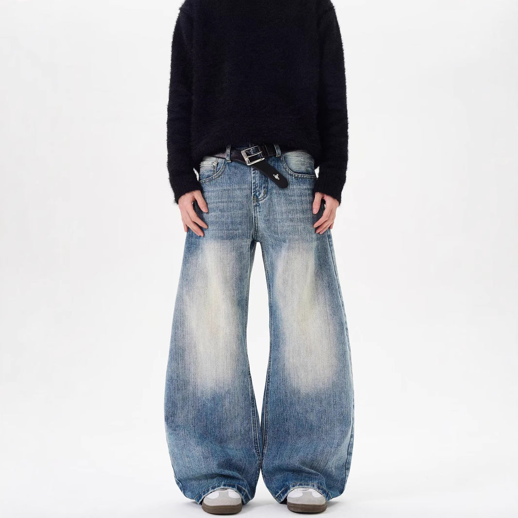 Herren Hochgeschnittene Weitgeschnittene Jeans Drune