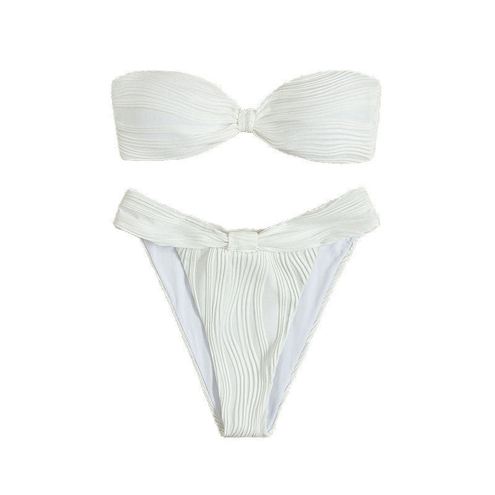 Damen Bandeau-Bikini mit Raffungen Drune