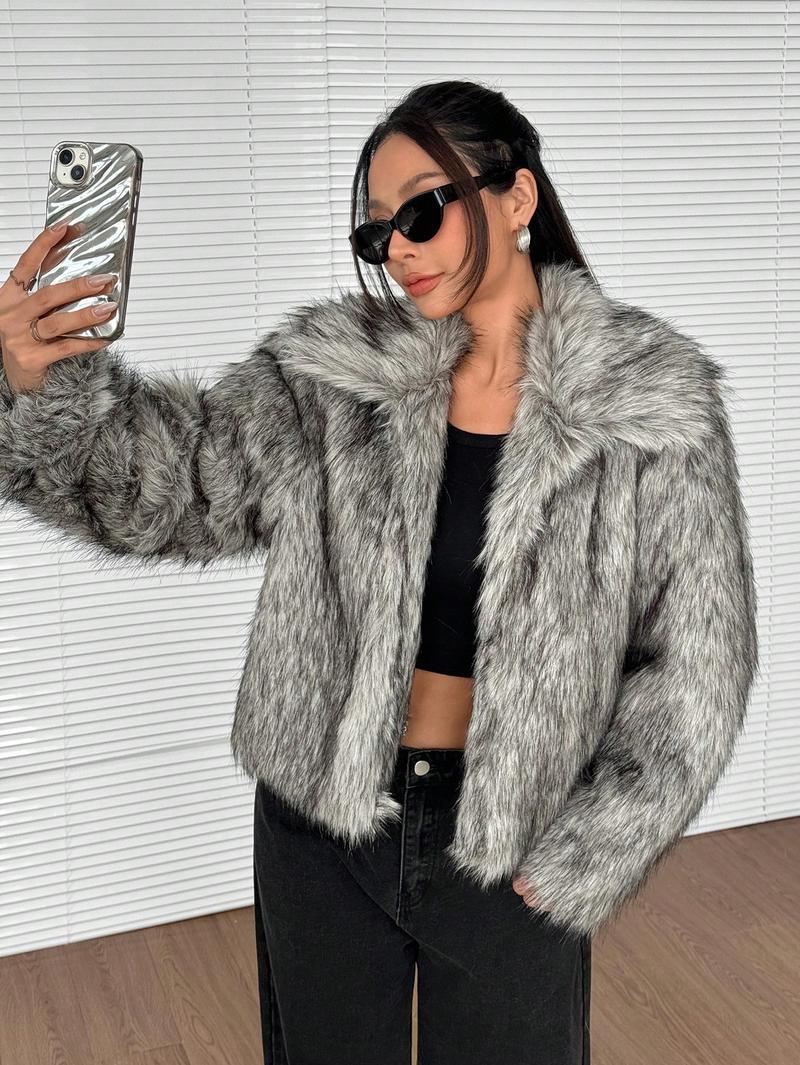 Damen Kunstpelzjacke Drune