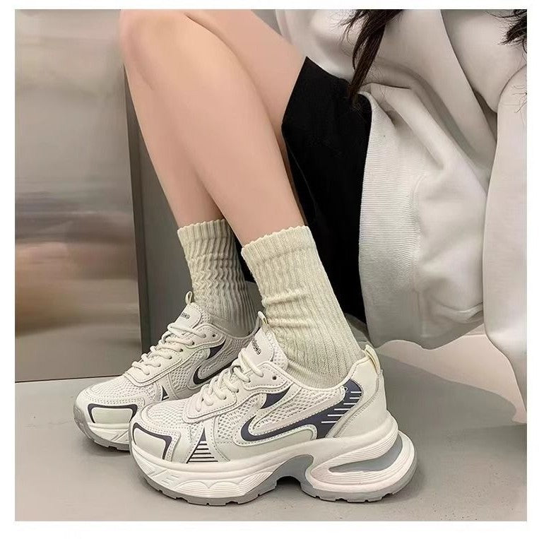 Damen Chunky Sneakers mit atmungsaktiver Oberfläche und dämpfendem Komfort Drune