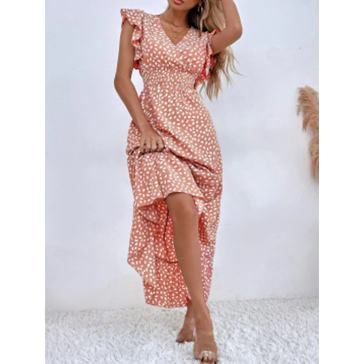Damen Maxikleid mit fließendem Schnitt und voluminösen Ärmeln Drune