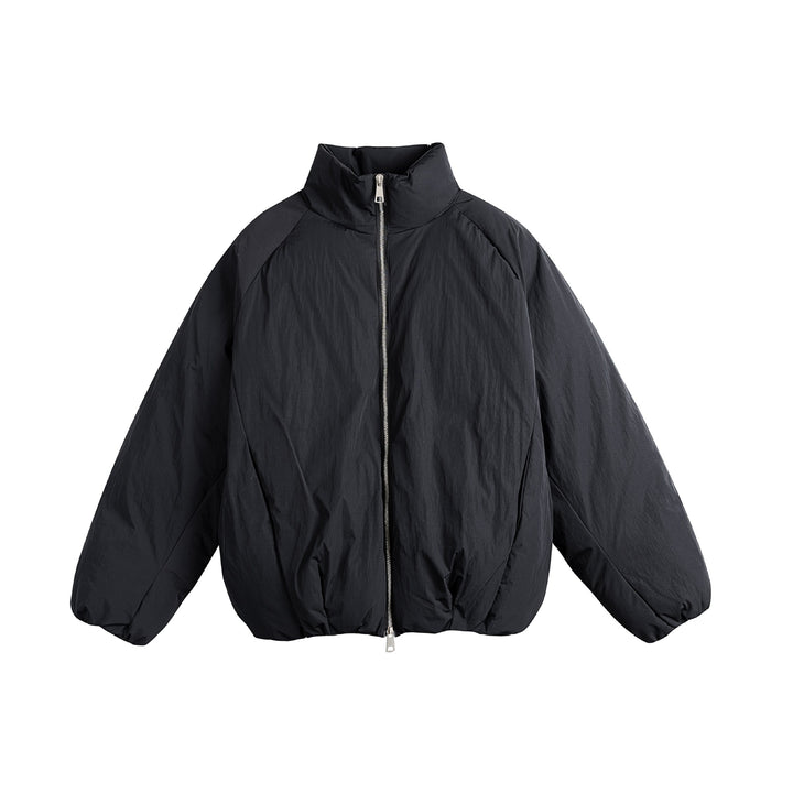 Unisex Oversize Steppjacke mit hohem Stehkragen und Zweiwege-Reißverschluss Drune